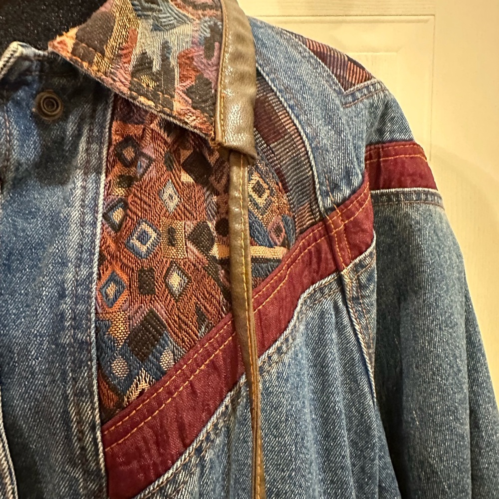 Bohemian Patchwork Denim Jacket - image 4